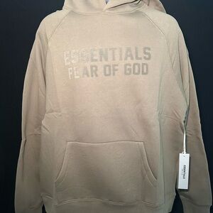Fear of God Essentials Beige Hoodie